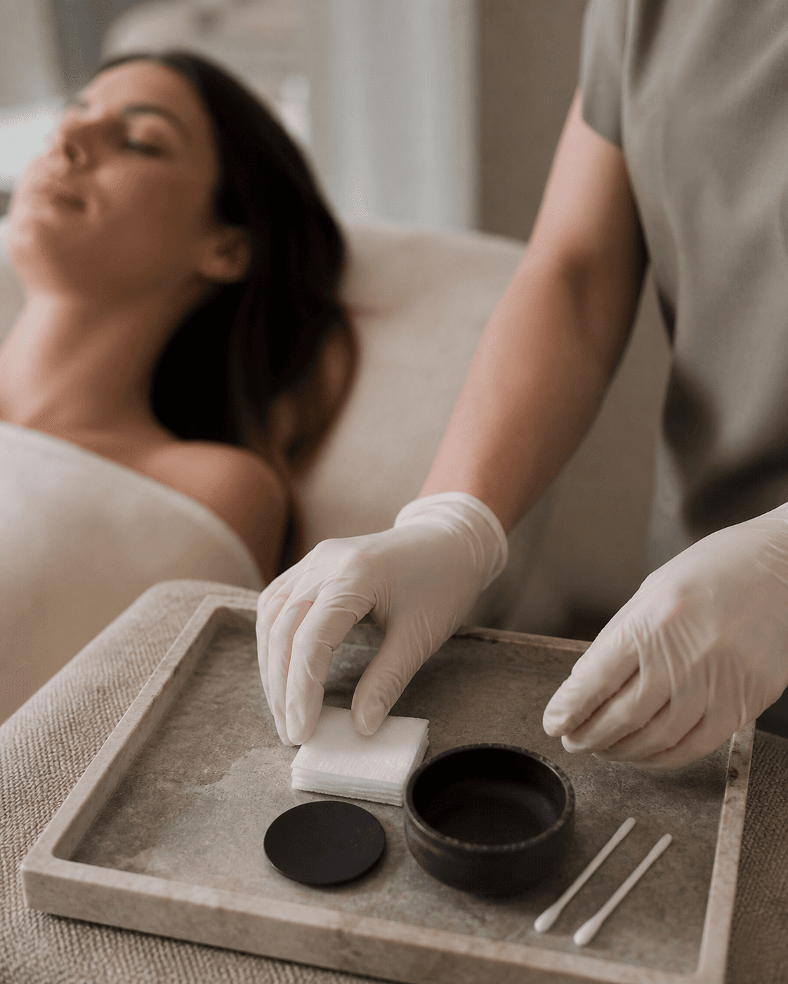A quiet treatment room prepared for a private appointment